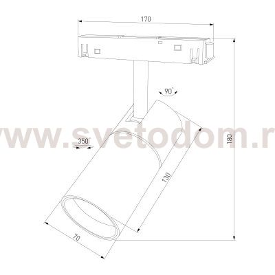 Трековый светильник Slim Magnetic R03 20W 4200K черный 85013/01 Elektrostandard