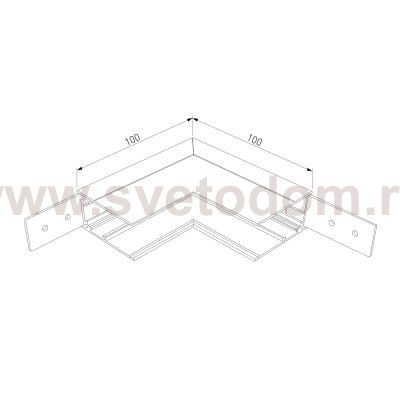 Коннектор угловой внутренний для накладного шинопровода Slim Magnetic 85091/00 Elektrostandard