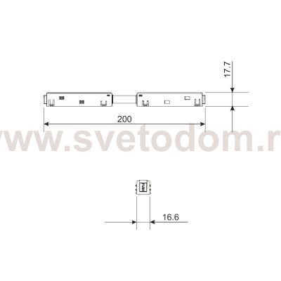Прямой коннектор и планка 1 шт Slim Magnetic 85096/00 Elektrostandard