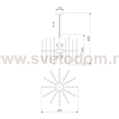 ПОДВЕСНАЯ ЛЮСТРА УМНЫЙ ДОМ 355/6 Smart хром Bogates