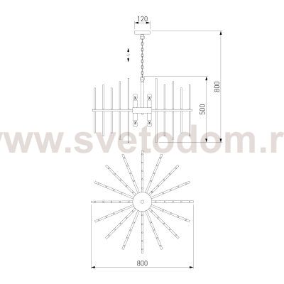 ПОДВЕСНАЯ ЛЮСТРА УМНЫЙ ДОМ 355/8 Smart хром Bogates