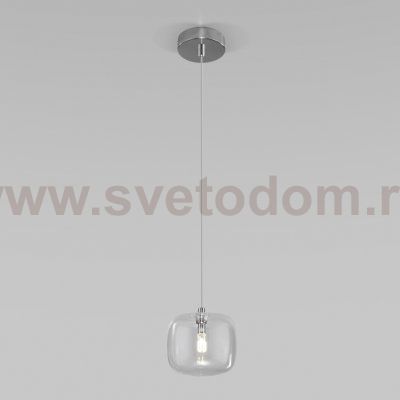 Подвесной светильник со стеклянным плафоном 50128/1 хром Eurosvet