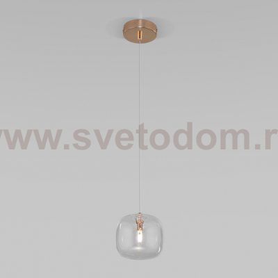 Подвесной светильник со стеклянным плафоном 50128/1 золото Eurosvet