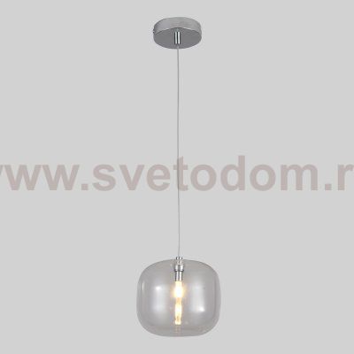 Подвесной светильник со стеклянным плафоном 50129/1 хром Eurosvet