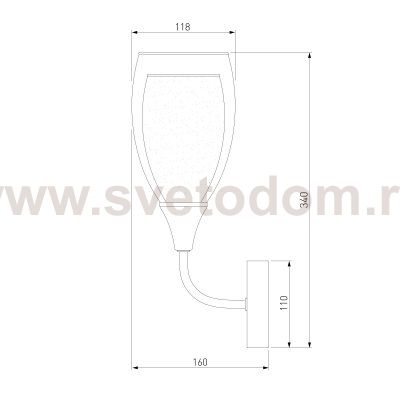 Настенный светильник 50285/1 хром Eurosvet