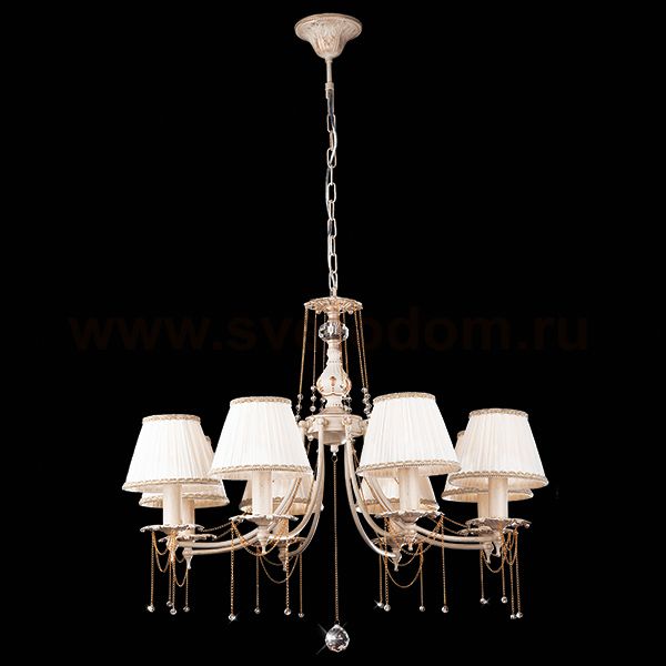 Подвесная люстра с абажурами 10149/8 античная бронза/прозрачный хрусталь Eurosvet