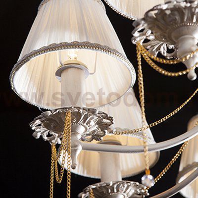 Подвесная люстра с абажурами 10149/8 античная бронза/прозрачный хрусталь Eurosvet