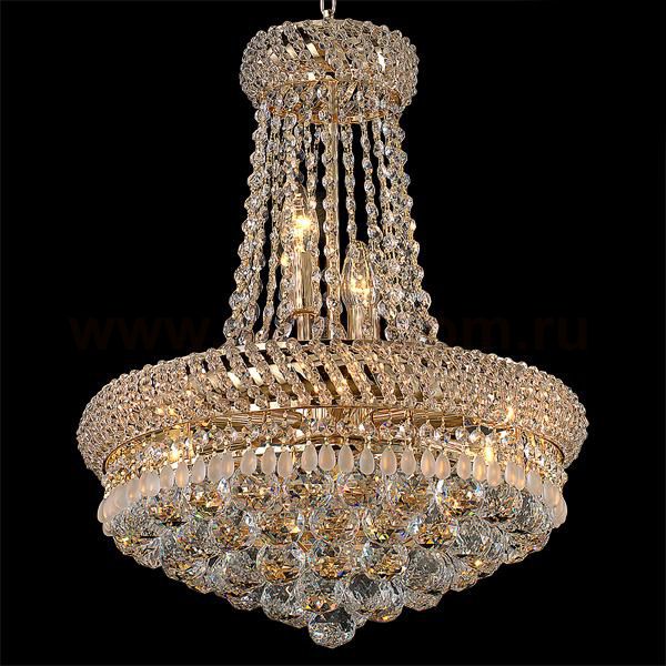 Классическая люстра с хрусталем 10148/8 золото/прозрачный хрусталь Eurosvet
