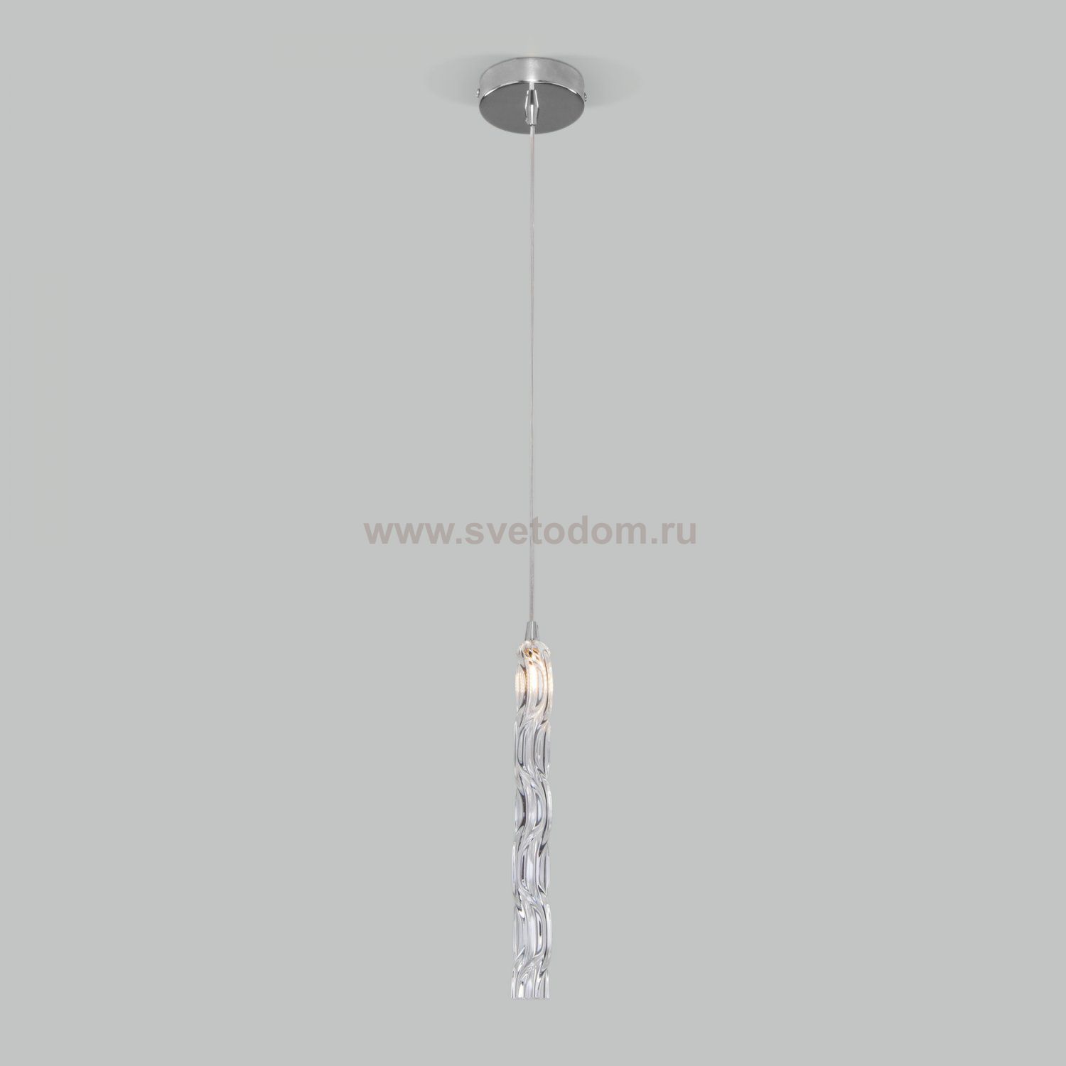 Подвесной светильник со стеклянным плафоном 50381/1 хром Eurosvet