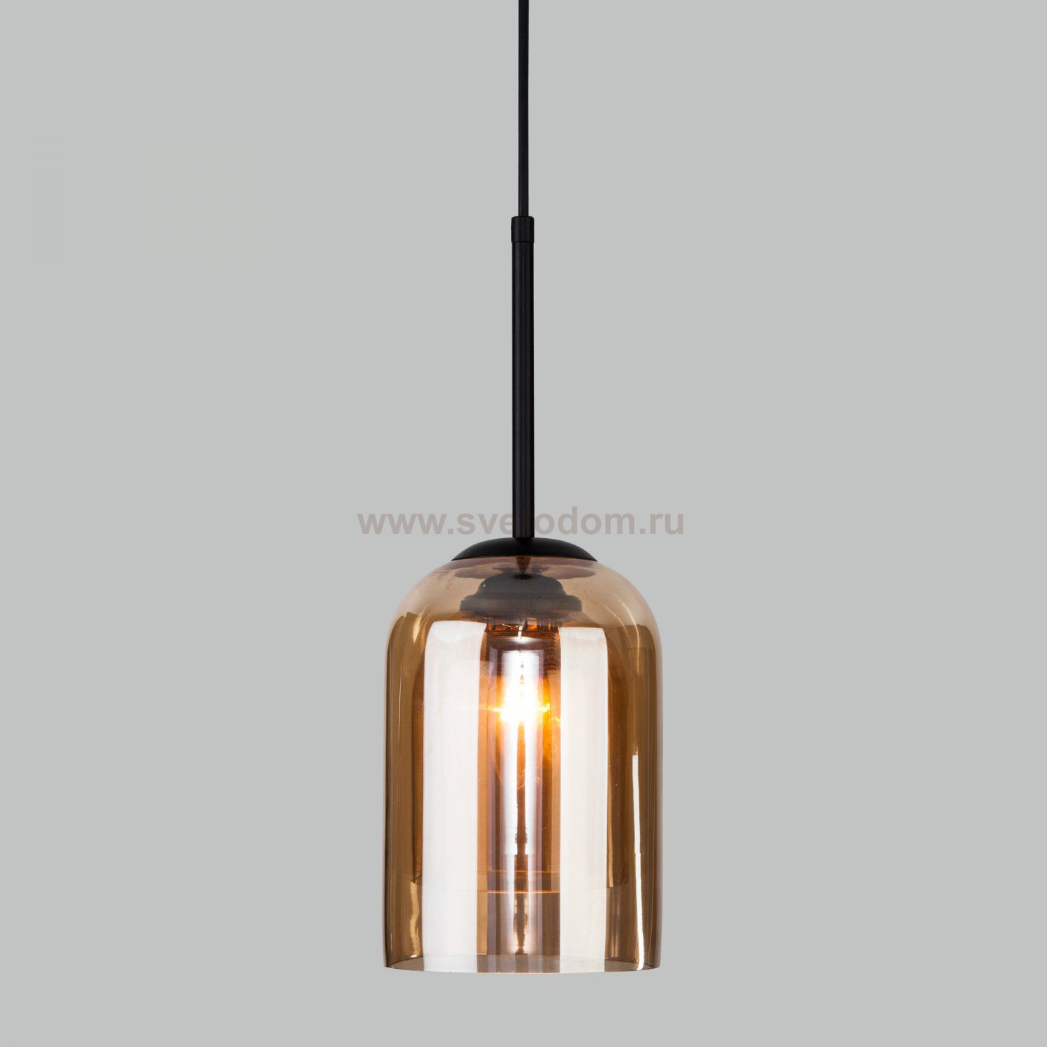 Подвесной светильник со стеклянным плафоном 50228/1 янтарный Eurosvet