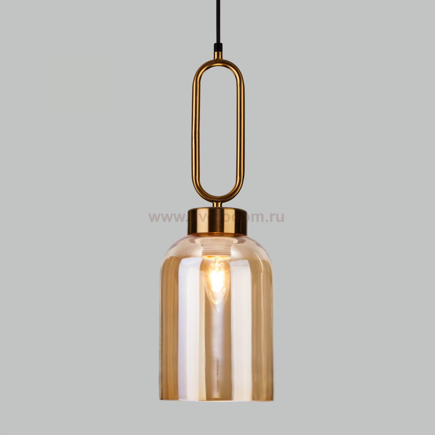 Подвесной светильник со стеклянным плафоном 50229/1 янтарный Eurosvet