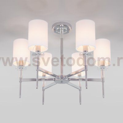 Классическая люстра с абажурами 60132/6 хром Eurosvet