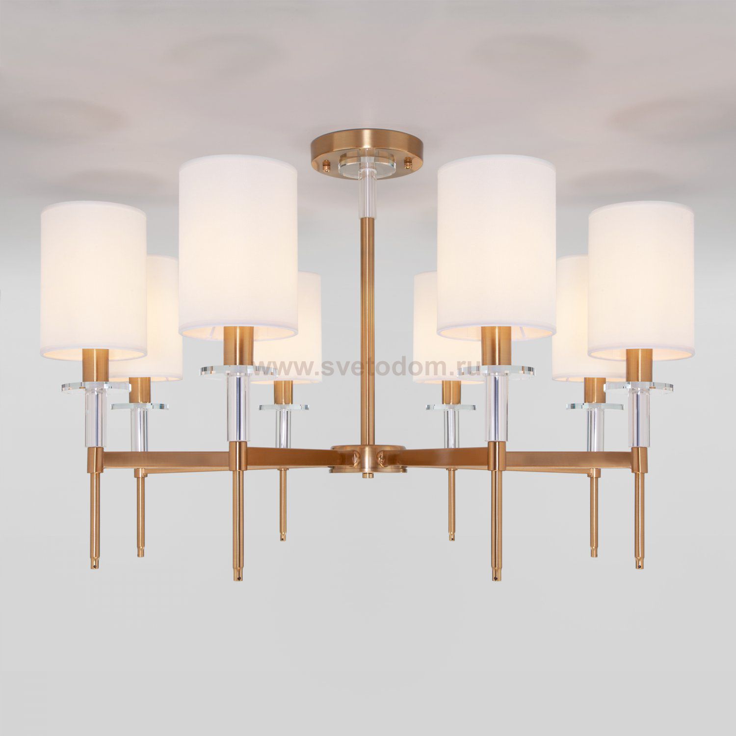 Классическая потолочная люстра 60132/8 латунь Eurosvet