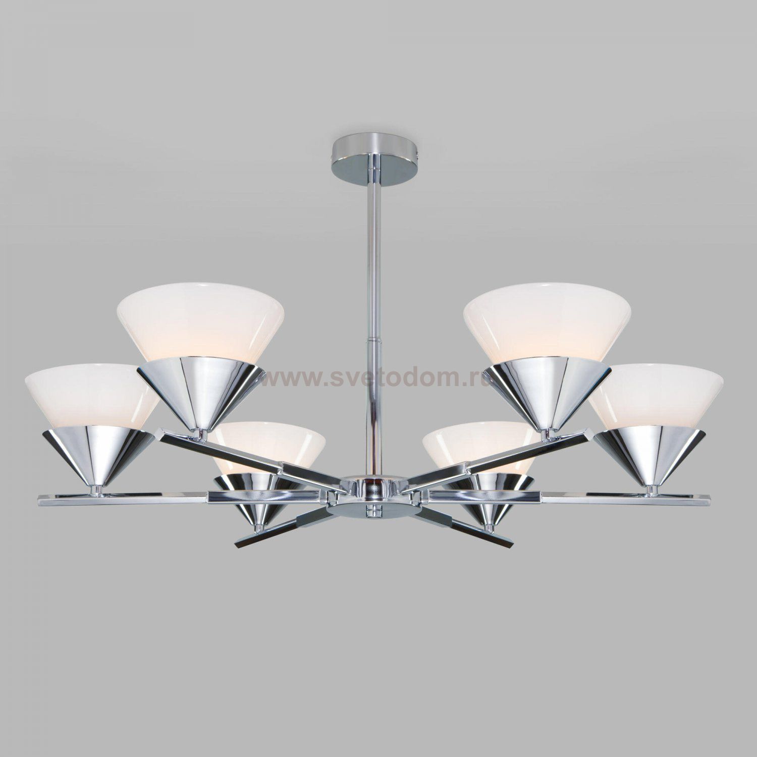 ПОТОЛОЧНАЯ ЛЮСТРА С ПЛАФОНАМИ 70138/6 хром Eurosvet