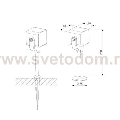 Уличный светодиодный светильник VISOR 35142/S черный Elektrostandard