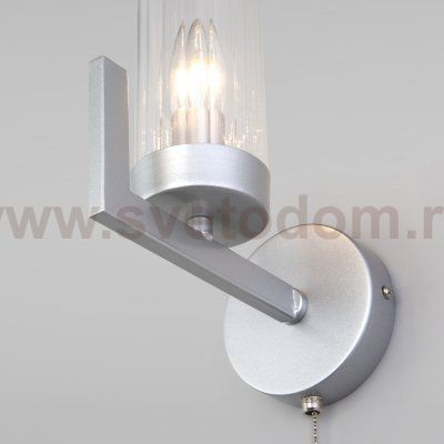 Настенный светильник со стеклянным плафоном 60133/1 серебро Eurosvet