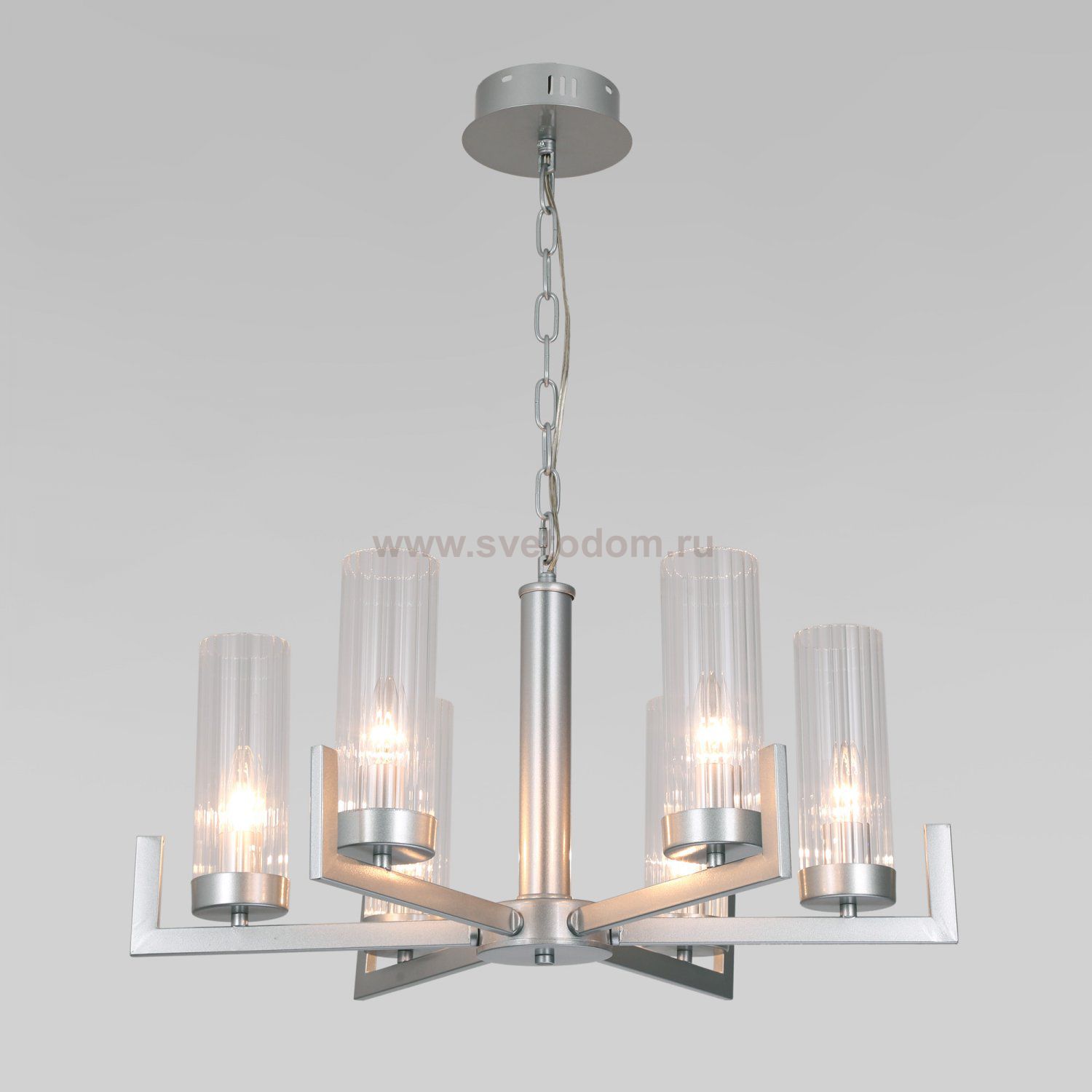 Подвесная люстра 60133/6 серебро Eurosvet