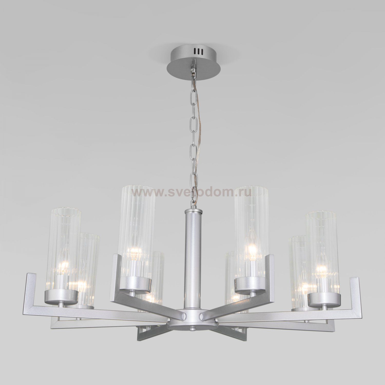 Подвесная люстра 60133/8 серебро Eurosvet