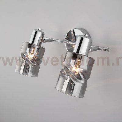 Настенный светильник с поворотными плафонами 20120/2 хром Eurosvet