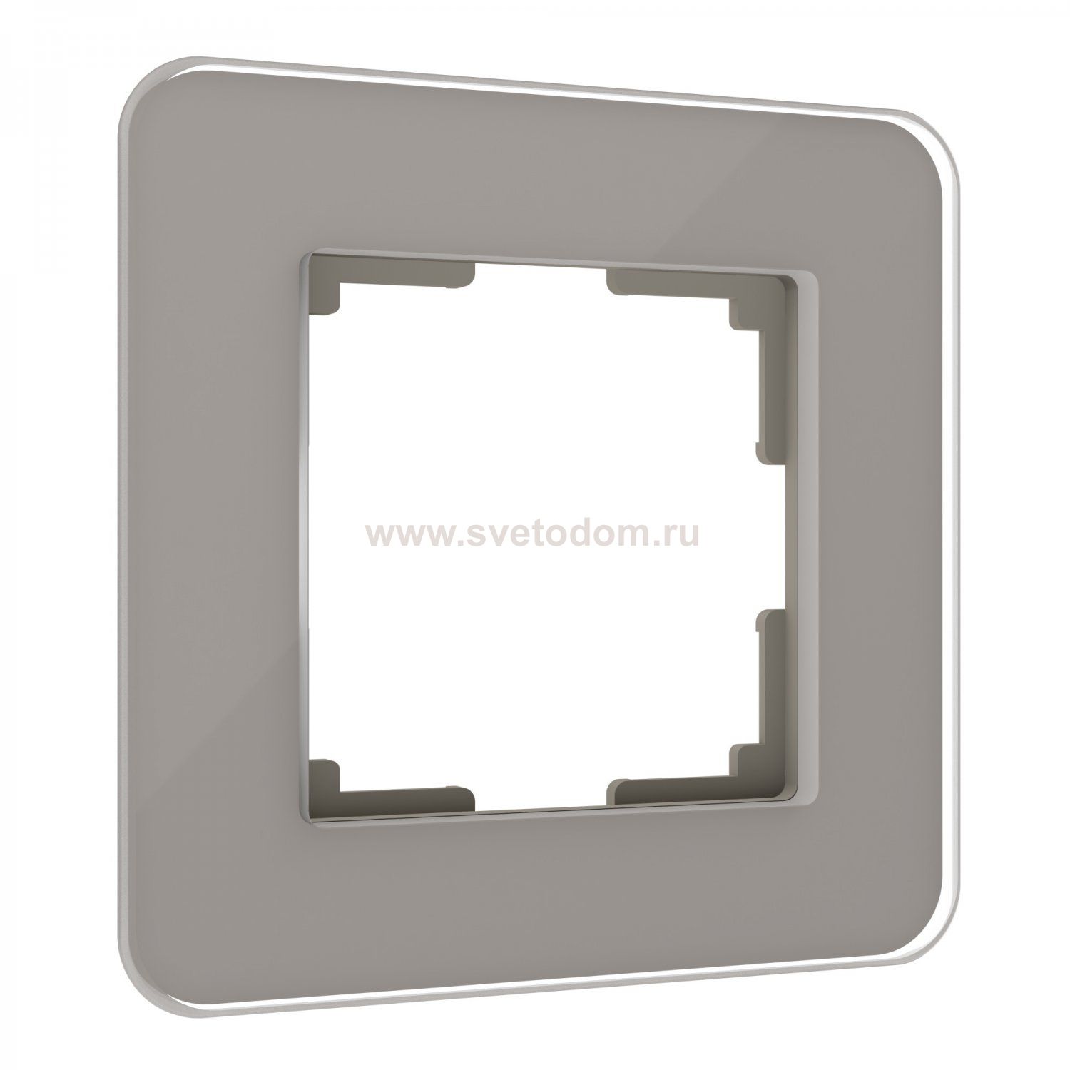Рамка на 1 пост Elite (дымчатый, стекло) Werkel W0012417