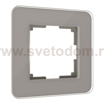Рамка на 1 пост Elite (дымчатый, стекло) Werkel W0012417