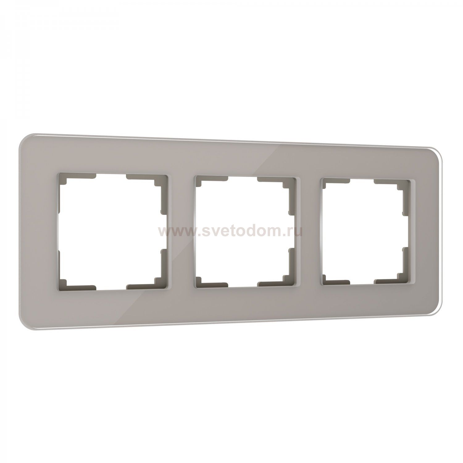 Рамка на 3 поста Elite (дымчатый, стекло) Werkel W0032417