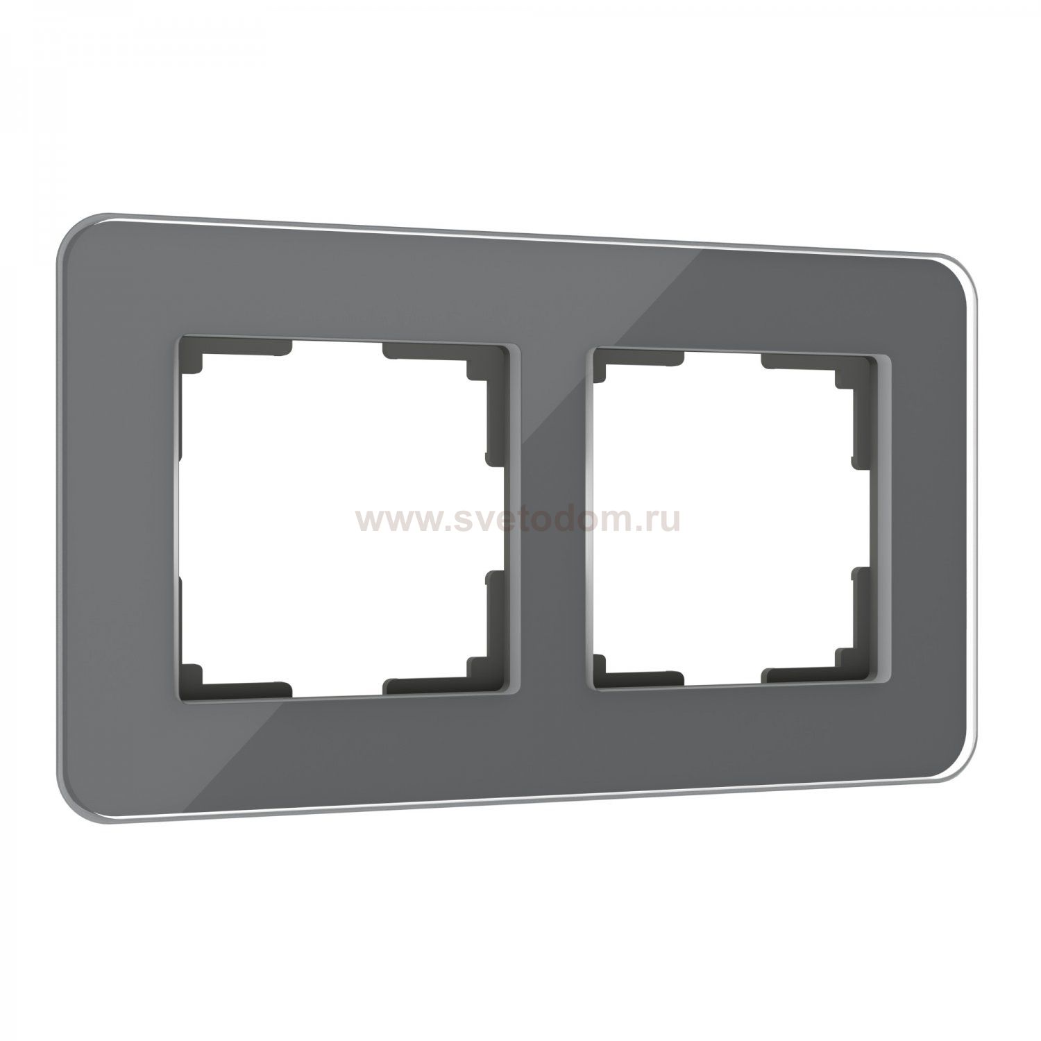 Рамка на 2 поста Elite (графит, стекло) Werkel W0022440