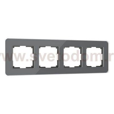 Рамка на 4 поста Elite (графит, стекло) Werkel W0042440