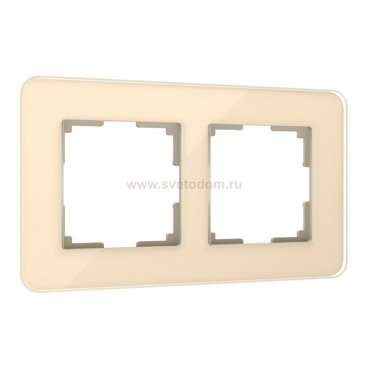 Рамка на 2 поста Elite (айвори, стекло) Werkel W0022443