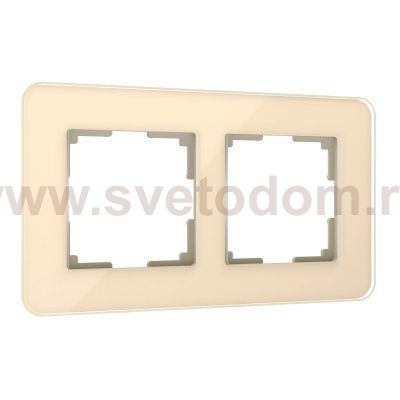 Рамка на 2 поста Elite (айвори, стекло) Werkel W0022443