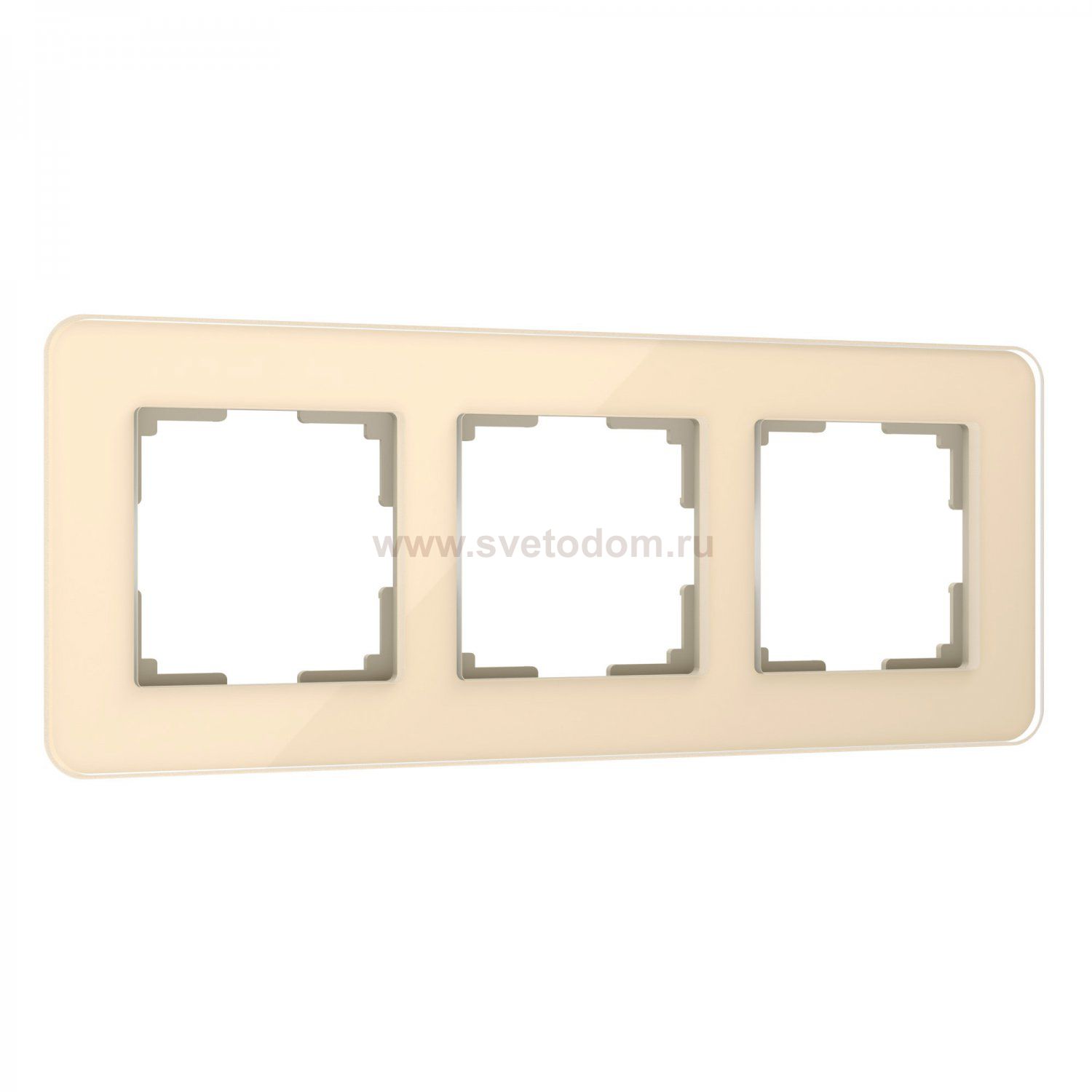 Рамка на 3 поста Elite (айвори, стекло) Werkel W0032443