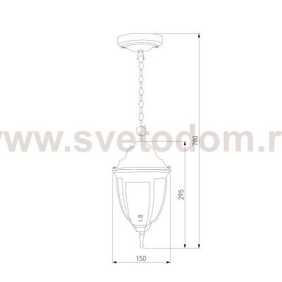 Уличный подвесной светильник Fuga H черный(35148/H) 35148/H Elektrostandard