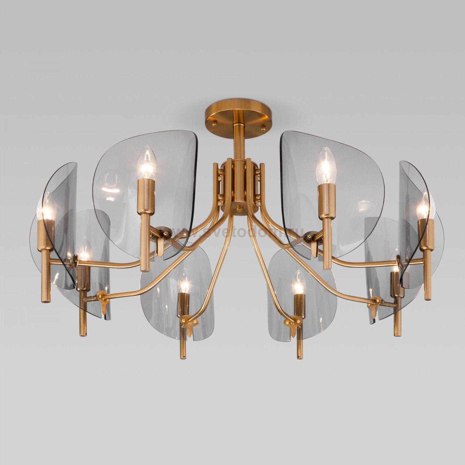 Классическая потолочная люстра 60135/8 латунь Eurosvet