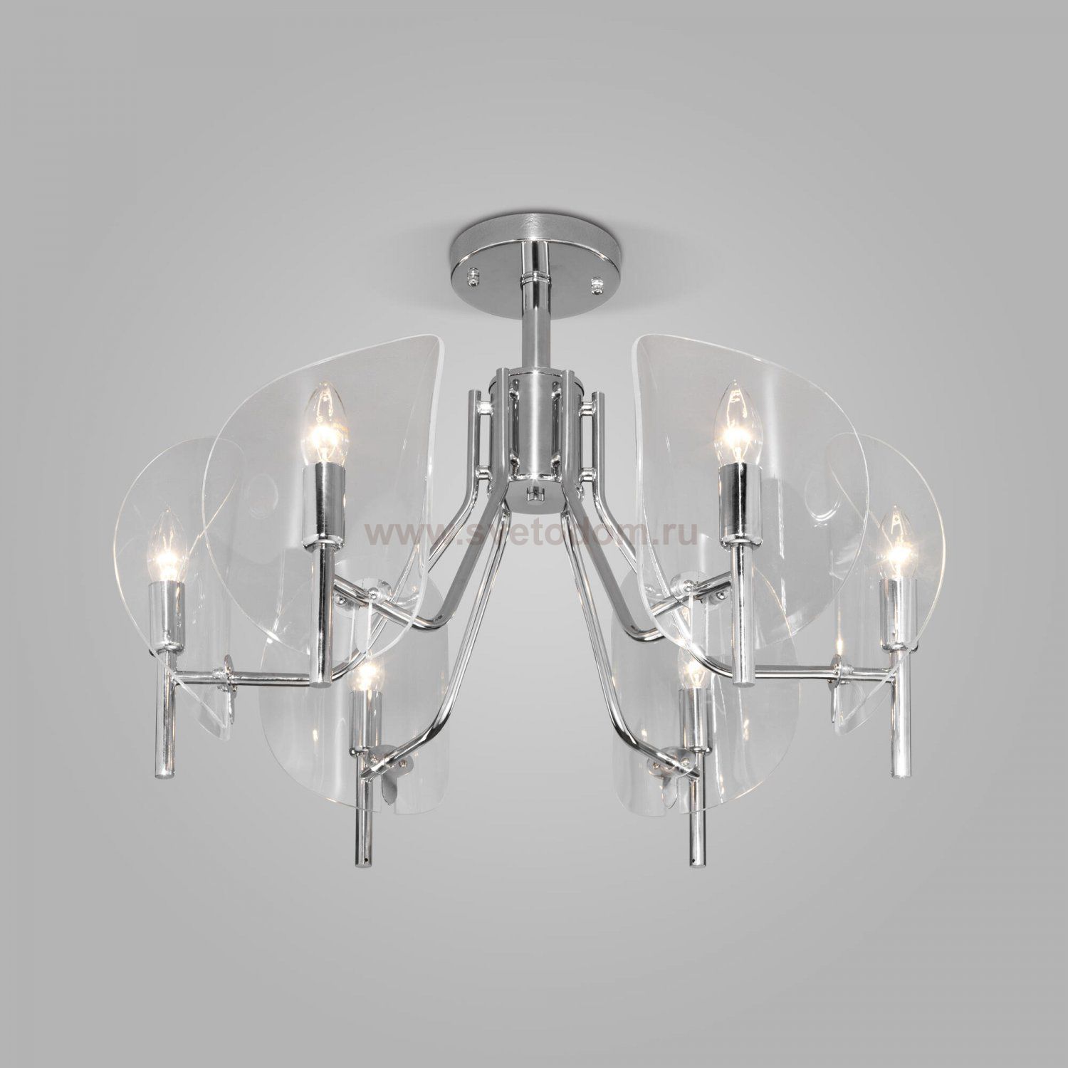 Классическая люстра с плафонами 60135/6 хром Eurosvet