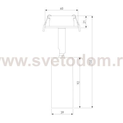 Diffe светильник встраиваемый серебряный 8W 4200K (25039/LED) 25039/LED Elektrostandard