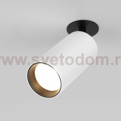Diffe светильник встраиваемый белый/черный 15W 4200K (25066/LED) 25066/LED Elektrostandard