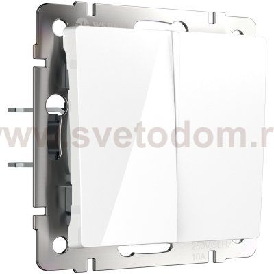Перекрестный выключатель двухклавишный (белый) Werkel W1123001