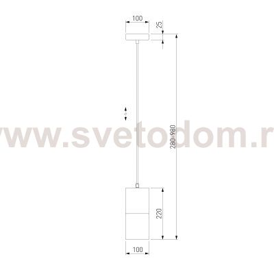 Подвесной светильник с плафоном 50233/1 Eurosvet