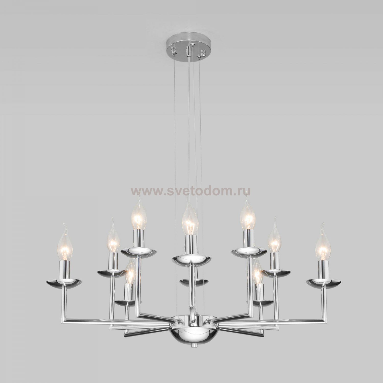 Подвесная люстра в классическом стиле 60150/10 хром Eurosvet Cariso