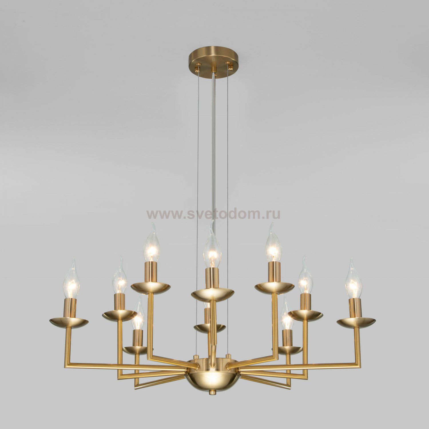 Классическая подвесная люстра 60150/10 латунь Eurosvet Cariso