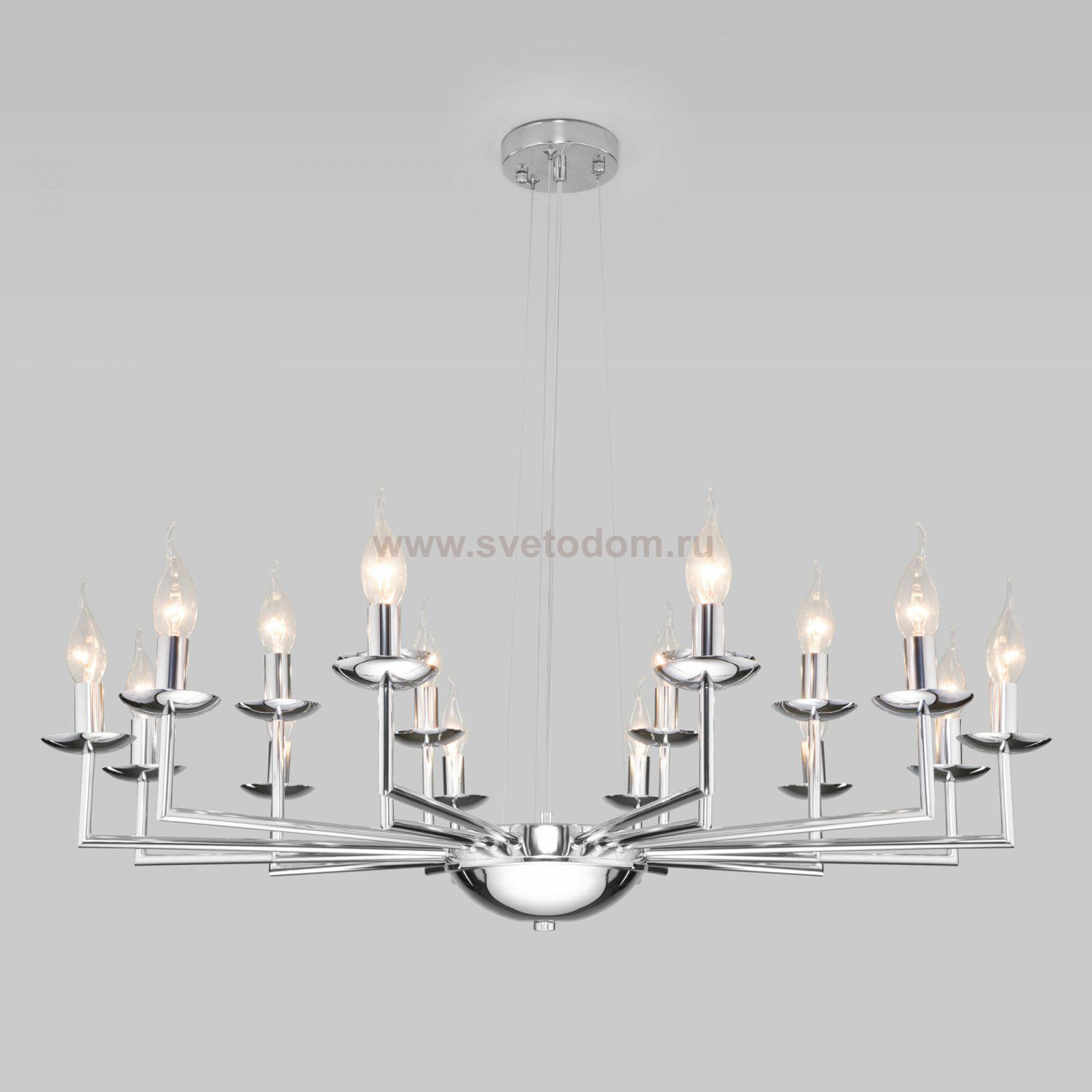 Классическая подвесная люстра 60150/18 хром Eurosvet Cariso