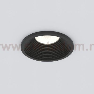 Встраиваемый светодиодный светильник черный 25028/LED Elektrostandard