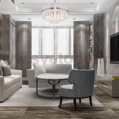 Потолочная люстра умный дом 367/9 Smart никель Bogates Hollis