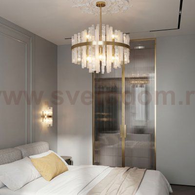 Потолочная люстра умный дом 368/9 Smart латунь Bogates Hollis