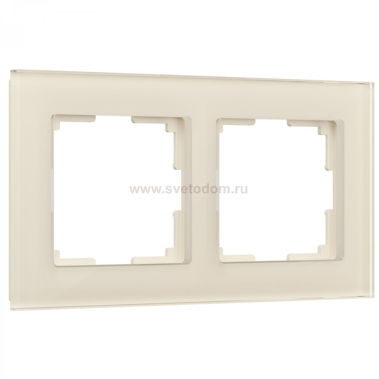 Рамка на 2 поста Favorit (молочный, стекло) Werkel W0021141