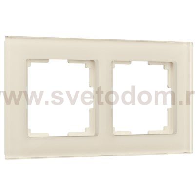 Рамка на 2 поста Favorit (молочный, стекло) Werkel W0021141