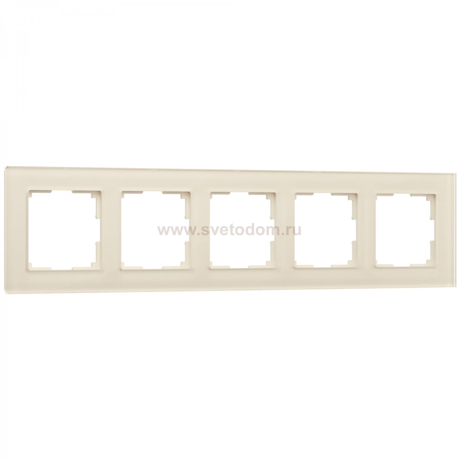 Рамка на 5 постов Favorit (молочный, стекло) Werkel W0051141
