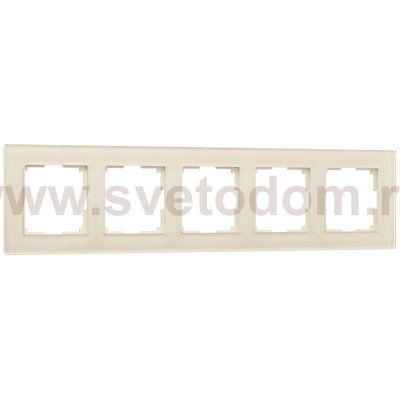 Рамка на 5 постов Favorit (молочный, стекло) Werkel W0051141
