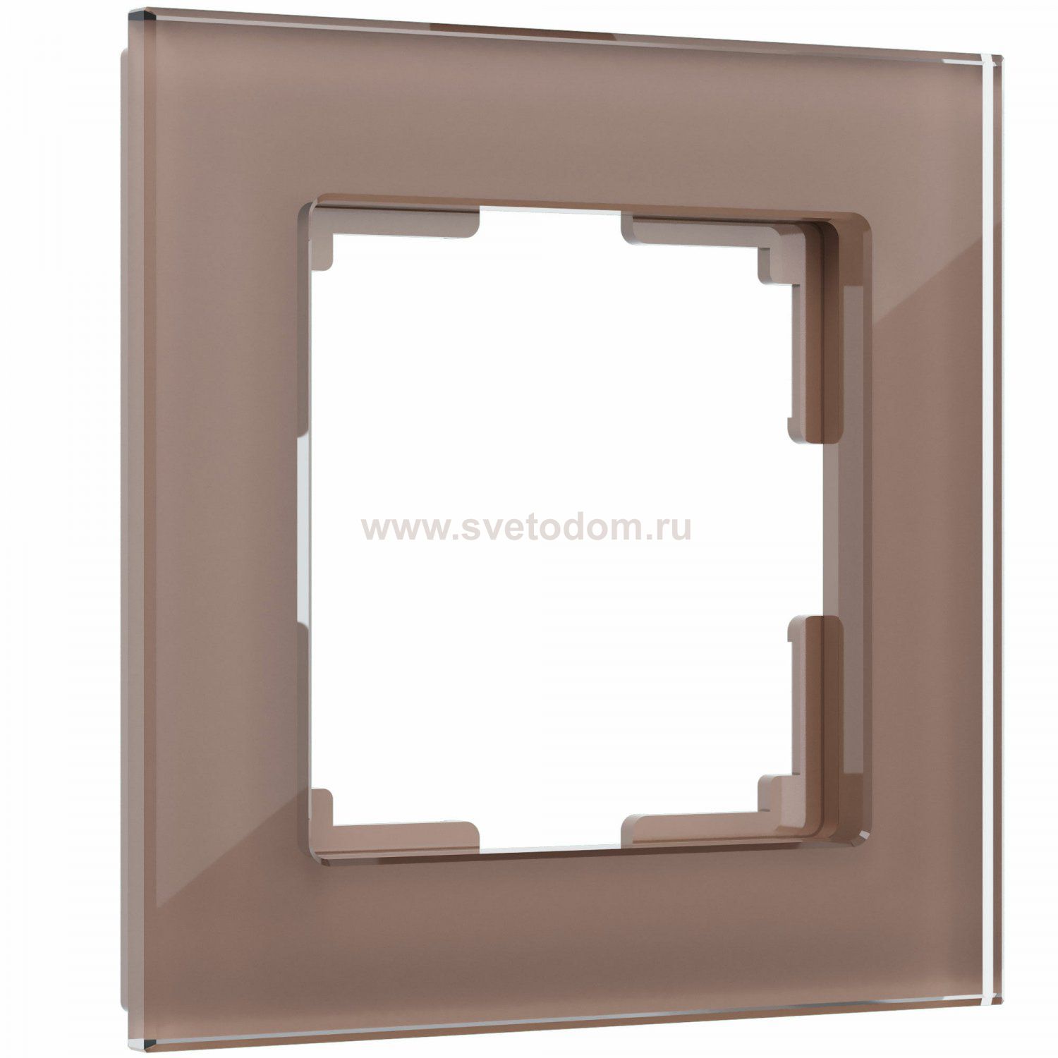 Рамка на 1 пост Favorit (латте, стекло) Werkel W0011142