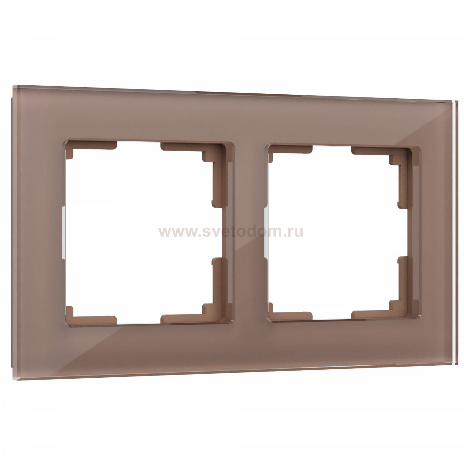 Рамка на 2 поста Favorit (латте, стекло) Werkel W0021142